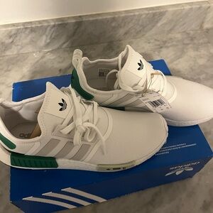 Size12 Adidas NMD - White/green. - Brand new